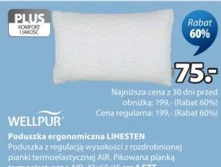Poduszka ergonomiczna Lihesten z regulacją wysokości z rozdrobinonej pianki termoelastycznej AIR 42x65x15cm