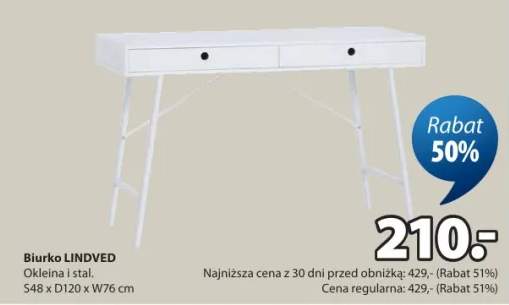 Biurko Lindved okleina i stal