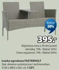 Ławka ogrodowa szl. drewno syntetyczne/technorattan S138 x W83 x G61 cm 1 SZT.