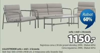 Lillestroem sofa + stół + 2 krzesła