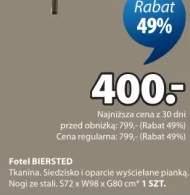 Tkanina Siedzisko i oparcie wyściełane pianką Nogi ze stali