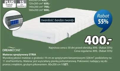 Materac sprężynowy STRIA