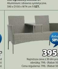 Ławka ogrodowa szl. drewno syntetyczne/technorattan S138 x W83 x G61 cm 1 SZT.