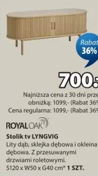 Stolik tv dąb, sklejka i okleina dębowa. Z przesuwnymi drzwiami z rowkami S120 x W50 x G40 cm