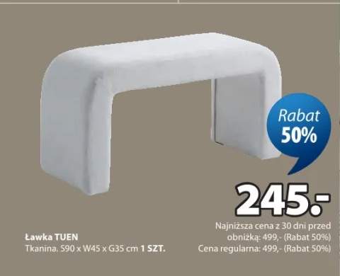 Ławka Tuen tkanina