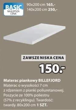 Materac piankowy Billefjord materac piankowy o wysokości 7cm