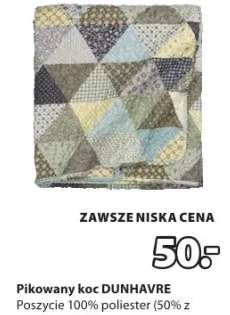 Pikowany koc poszcie 100% poliester (50% z recyklingu). 140x200 cm