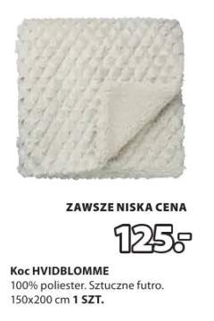 Koc 100% poliester. Sztuczne futro. 150x200 cm