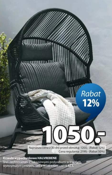 Krzesło wypoczynkowe HALVREBENE