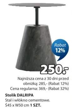 Stolik Dalripa stal i włókno cementowe 45 x W50 cm