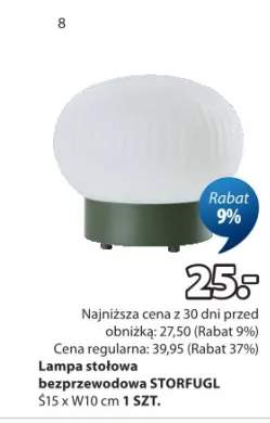 Lampa stołowa bezprzewodowa STORFJUGL