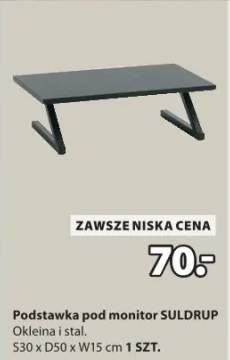 Podstawka pod monitor Suldrup okleina i stal S30 x D50 x W15 cm