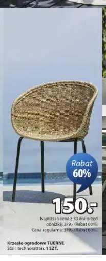 Krzesło ogrodowe TUERNE stal i technorattan