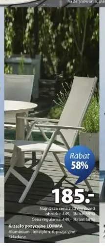 Krzesło pozycyjne LOMMA aluminium i tekstylen