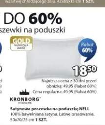 Satynowa poszewka na poduszkę NELL 50x70/75cm