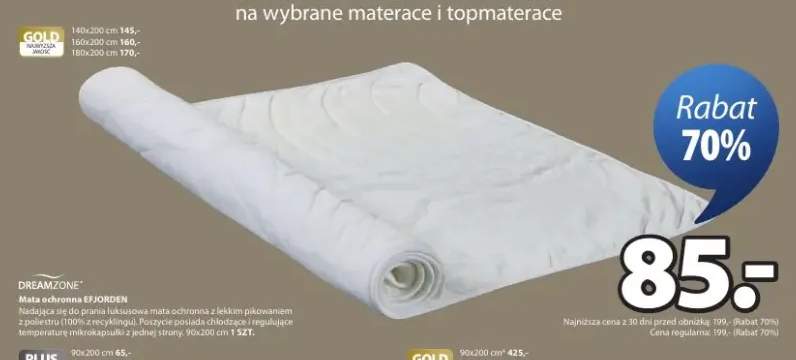 Mata ochronna DREAMZONE EFJORDEN 90x200cm