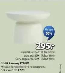 Stolik kawowy LYDUM włókno cementowe i tlenek magnezu Ś60xW40cm