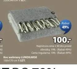 Koc wełniany LUNDKARSE 130x170cm