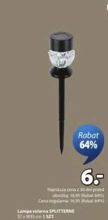 Lampa solarna SPLITTERNE Ś7 x W35cm