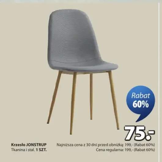 Krzesło JONSTRUP tkanina i stal