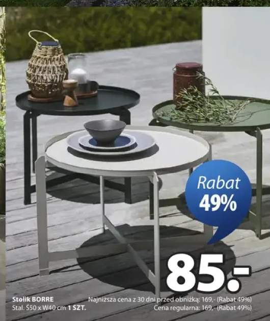 Stolik BORRE Ś50xW40cm