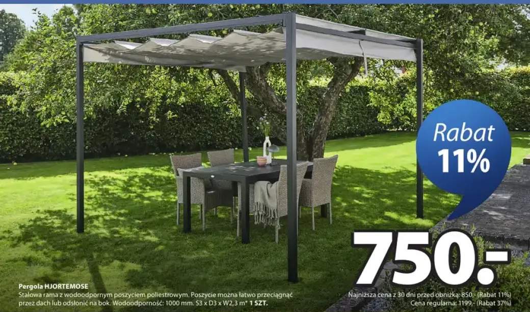 Pergola HJORTEMOSE S3xD3xW2,3m