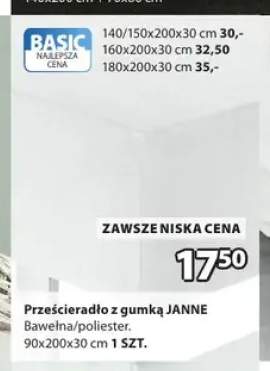 Prześcieradło z gumką JANNE 90x200x30cm