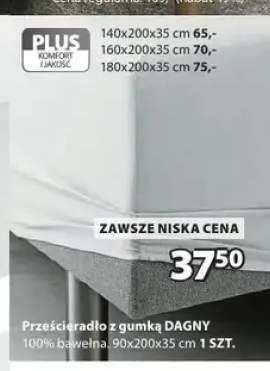 Prześcieradło z gumką DAGNY 90x200x35cm