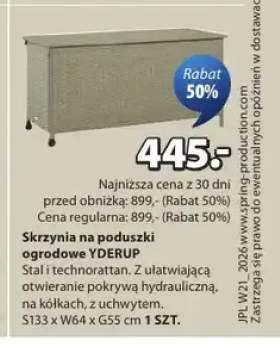 Skrzynia na poduszki ogrodowe YDERUP S133xW64xG55cm
