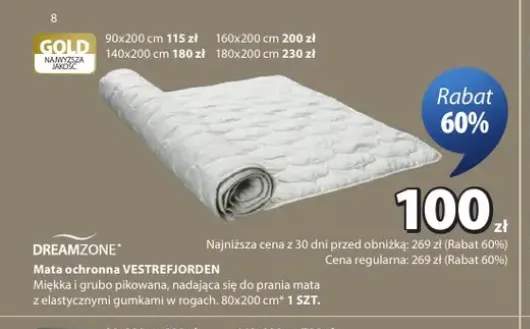 Mata ochronna DREAMZONE VESTREFJORDEN 90x200cm