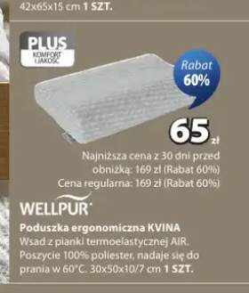 Poduszka ergonomiczna WELLPUR KVINA 30x50x10/7cm