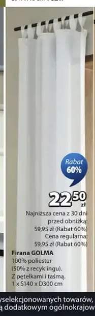 Firana GOLMA 100% poliester 1 x S140 x D300cm