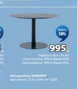 Stół ogrodowy VAMDRUP