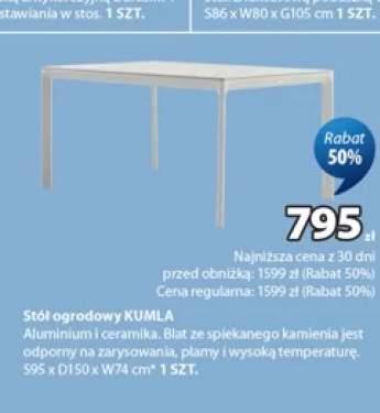 Stół ogrodowy KUMLA
