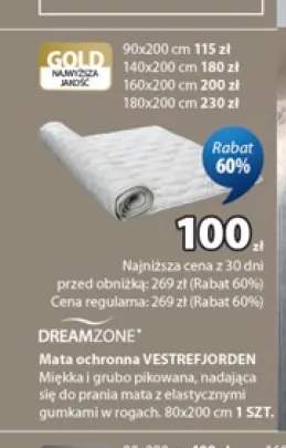 Mata ochronna Dreamzone Vestrefjorden 180x200 cm