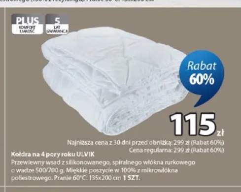 Kołdra na 4 pory roku ULVIK