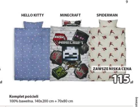 Komplet pościeli Minecraft
