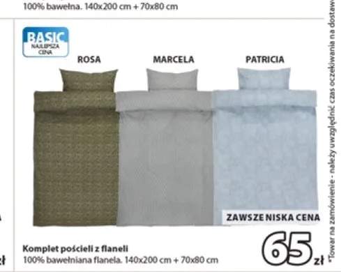 Komplet pościeli z flaneli Rosa