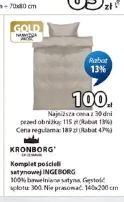 Komplet pościeli satynowej Kronborg Ingeborg