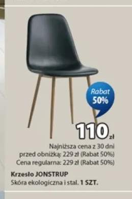 Krzesło JONSTRUP skóra ekologiczna i stal