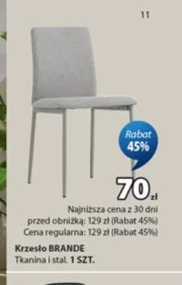 Krzesło BRANDE tkanina i stal