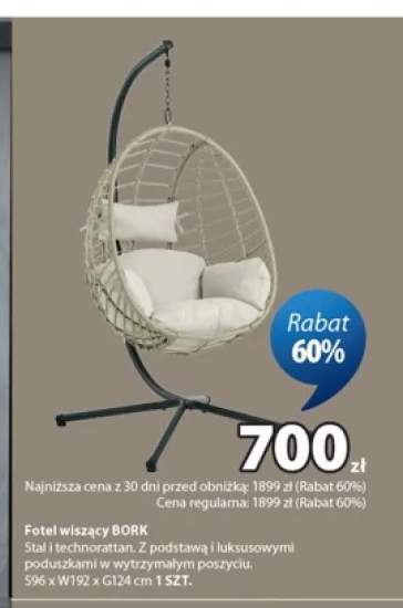 Fotel wiszący BORK