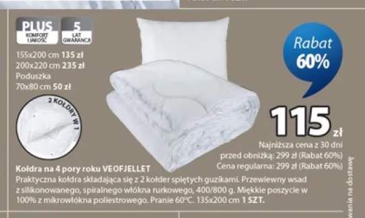 Kołdra na 4 pory roku Veofjellet 135x200 cm +1 wariant