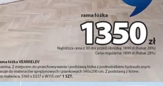 Rama łóżka Vemmelev