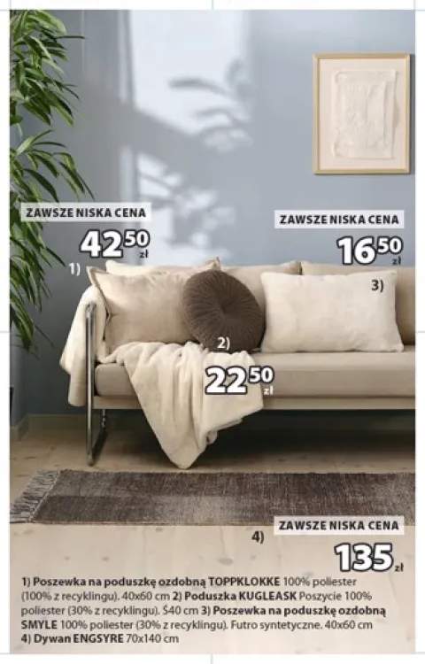 Poszewka na poduszkę ozdobną Toppklokke 40x60 cm +3 warianty