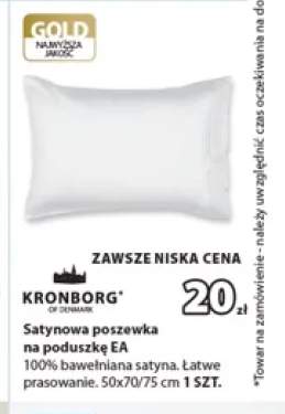 Satynowa poszewka na poduszkę Ea 50x70/75 cm Kronborg